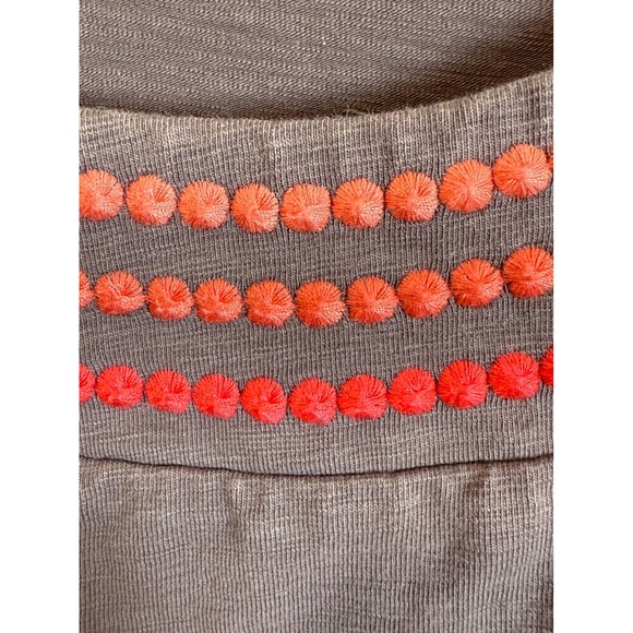 Boden Women's Dress Gray Knit Embroidered Neckline Short Sleeve Casual A169 - Picture 3 of 5